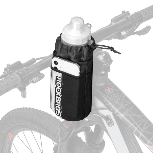 ROCKBROS Insulated Bicycle Handlebar Bag with Water Bottle Holder and Mobile Phone Pocket