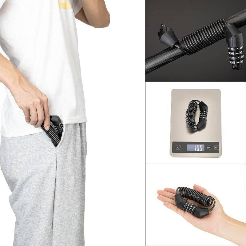 ROCKBROS Kabelschloss Zahlenschloss mit 4-Steillage Zahlencode