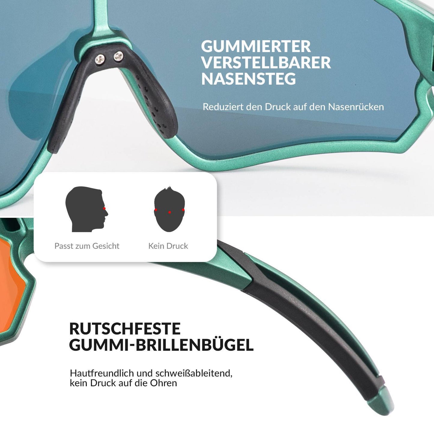 ROCKBROS Kinder Fahrradbrille UV400-Schutz Polarisierte Sonnenbrille