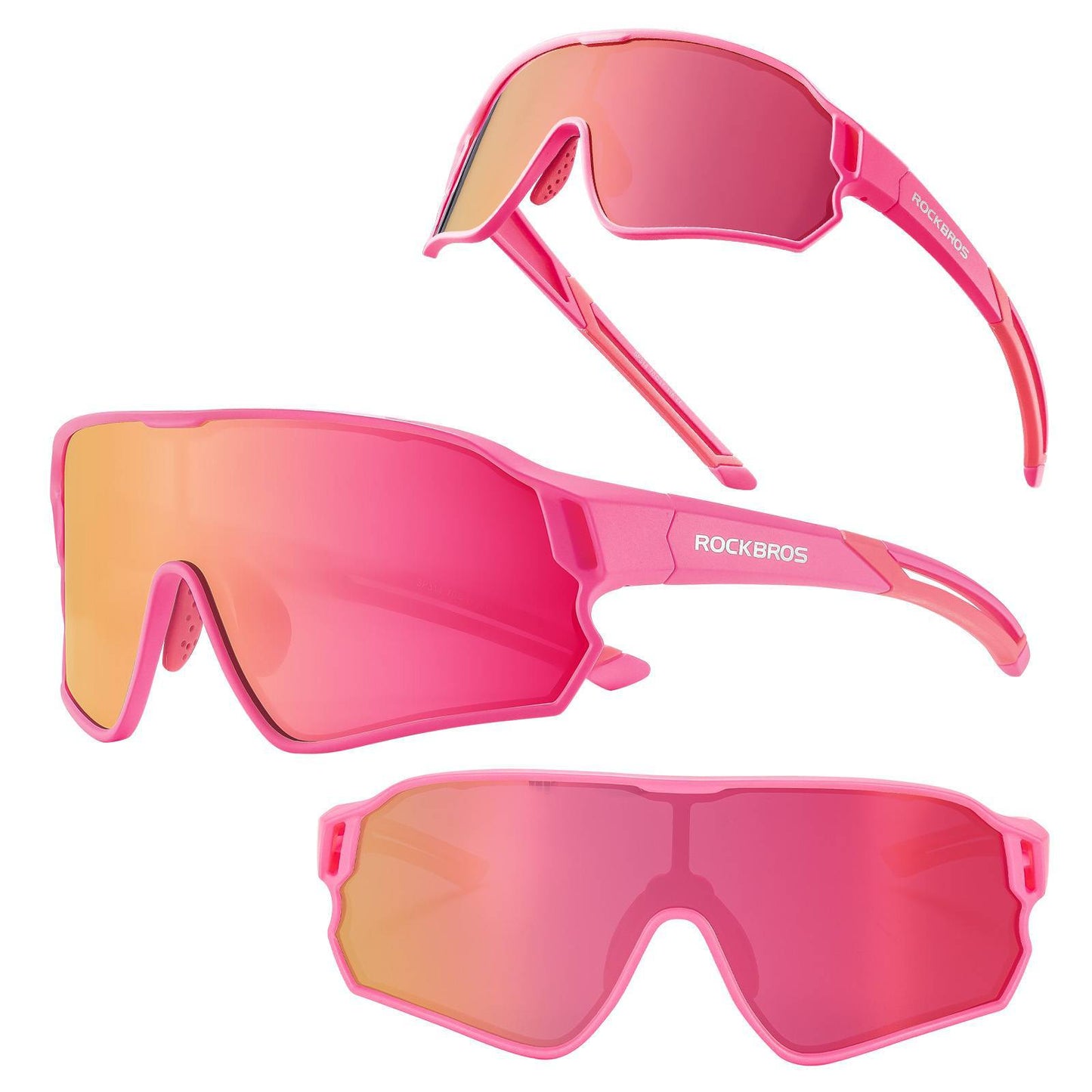 ROCKBROS Kinder Fahrradbrille UV400-Schutz Polarisierte Sonnenbrille