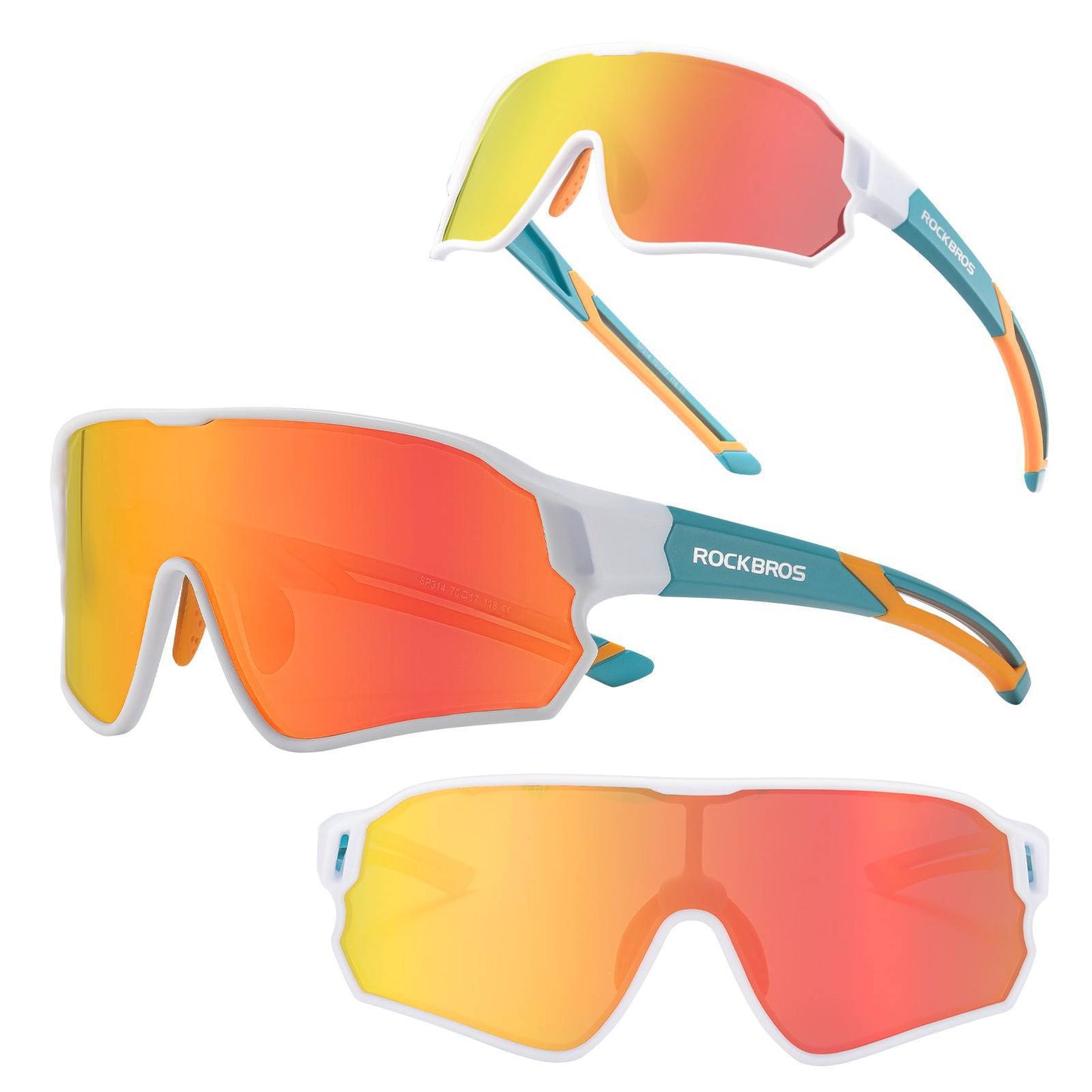 ROCKBROS Kinder Fahrradbrille UV400-Schutz Polarisierte Sonnenbrille