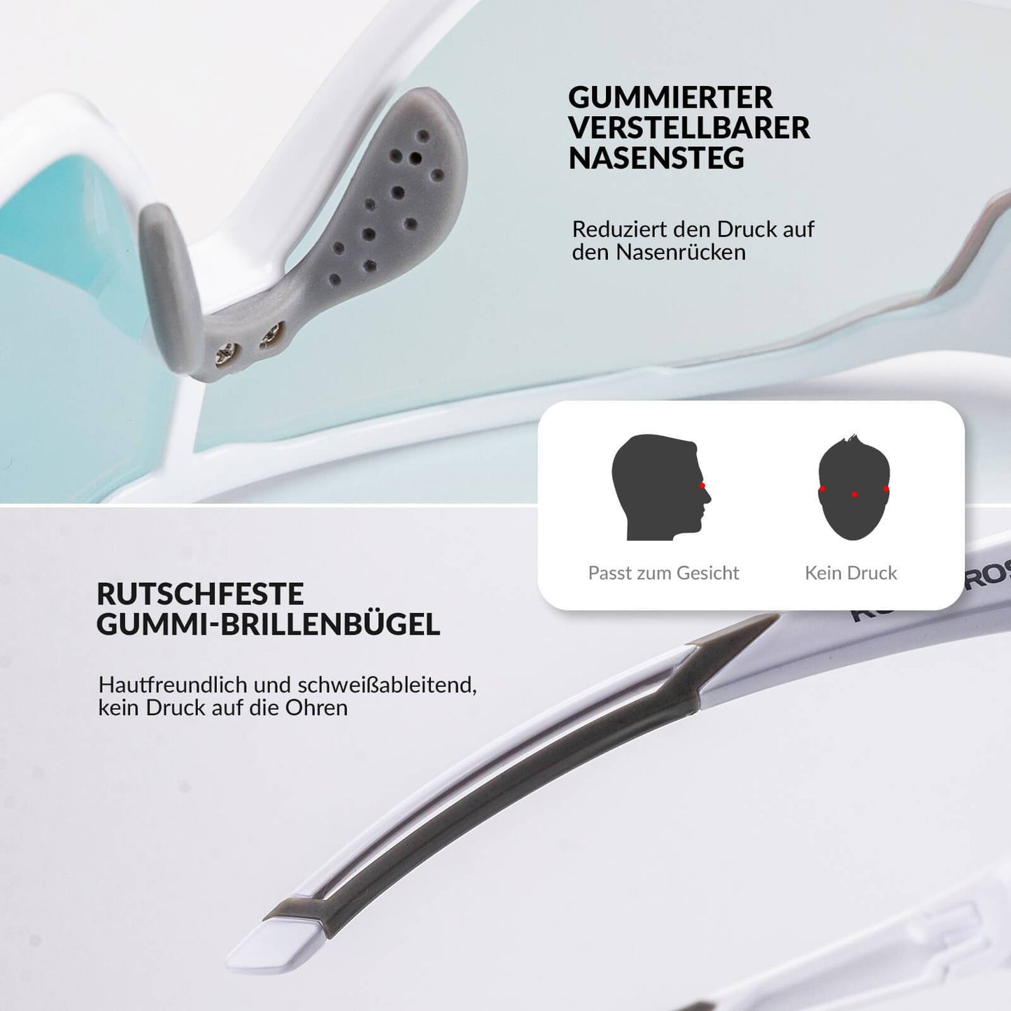 ROCKBROS Hjólreiðagleraugu fyrir börn með UV400 vörn og ljóskrómuðum sólgleraugum