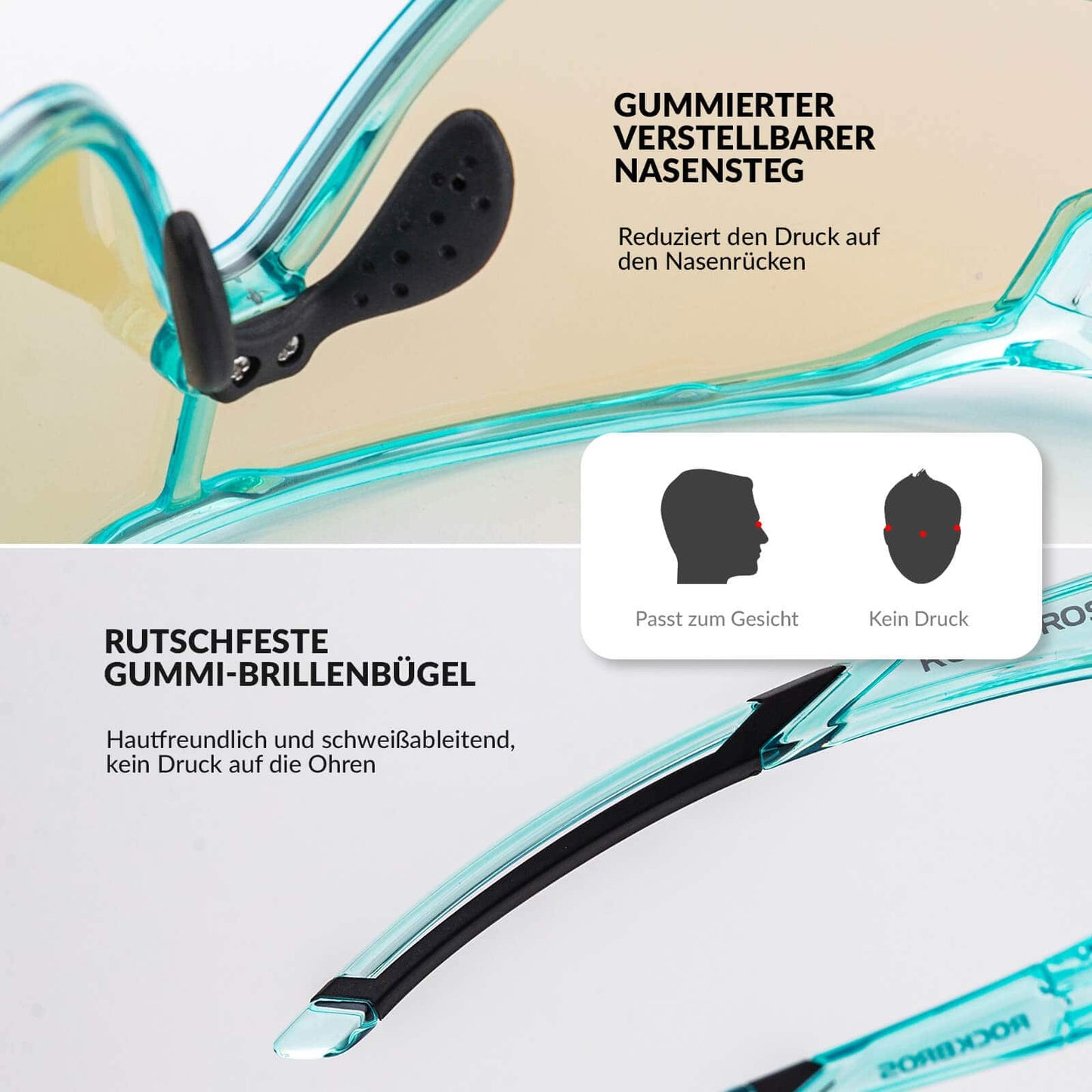 ROCKBROS Hjólreiðagleraugu fyrir börn með UV400 vörn og ljóskrómuðum sólgleraugum