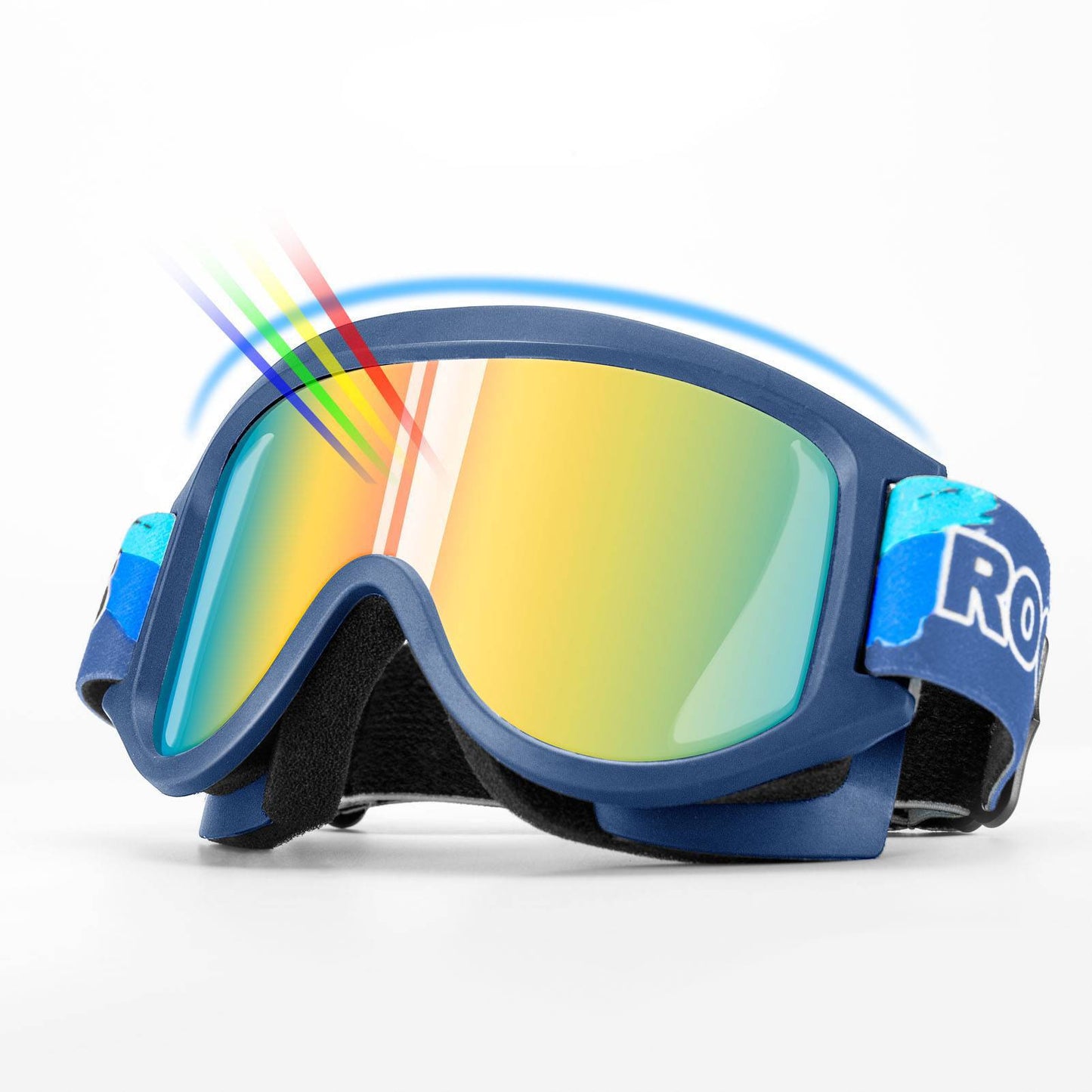 ROCKBROS Kinder Skibrille 100 % UV-Schutz winddicht Ski Schutzbrille