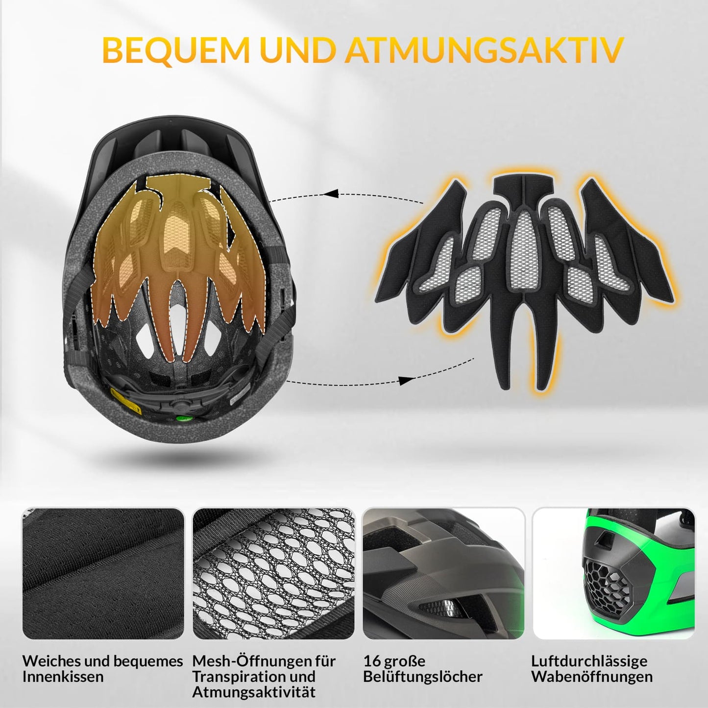 ROCKBROS Kinderhelm BMX MTB Downhill Helm mit Abnehmbarem Kinnschutz und Krempe