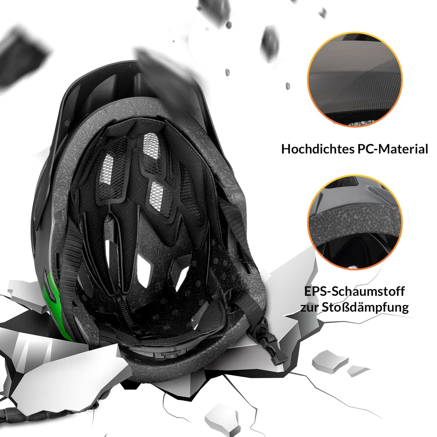 ROCKBROS Kinderhelm BMX MTB Downhill Helm mit Abnehmbarem Kinnschutz und Krempe