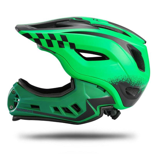 ROCKBROS Children's Full Face Helmet with Removable Chin Guard for Boys/Girls