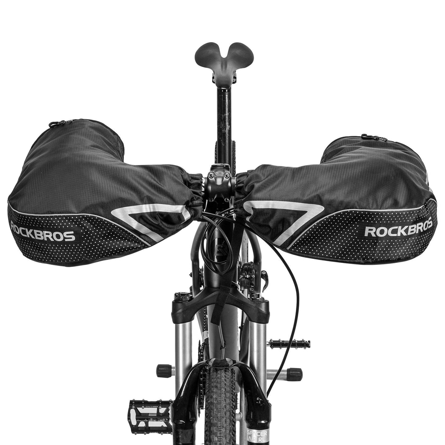 ROCKBROS Handlebar Muffs, Lined, Sealing Gloves, Black