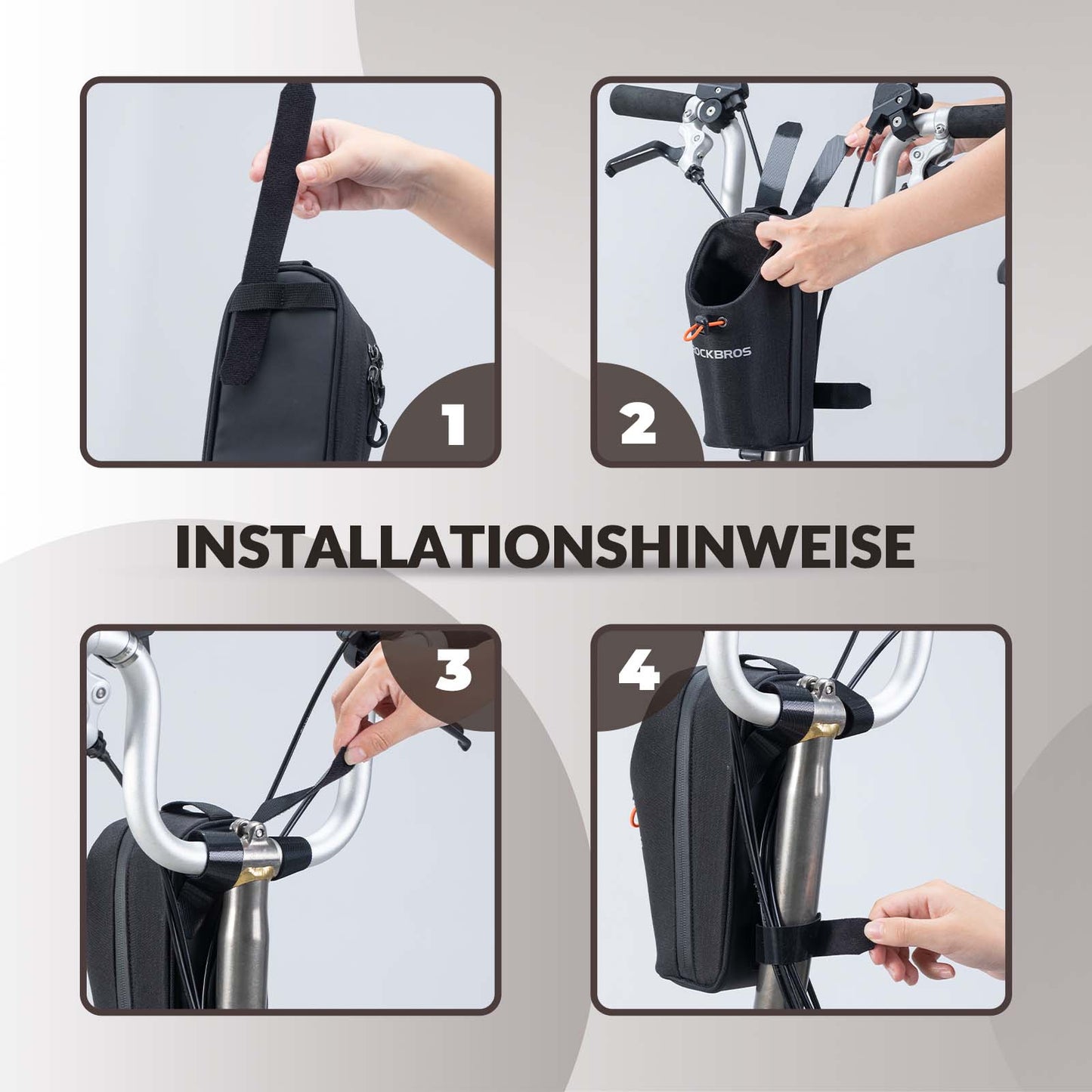 Handlebar bag, bottle bag, water bottle holder, multifunctional design