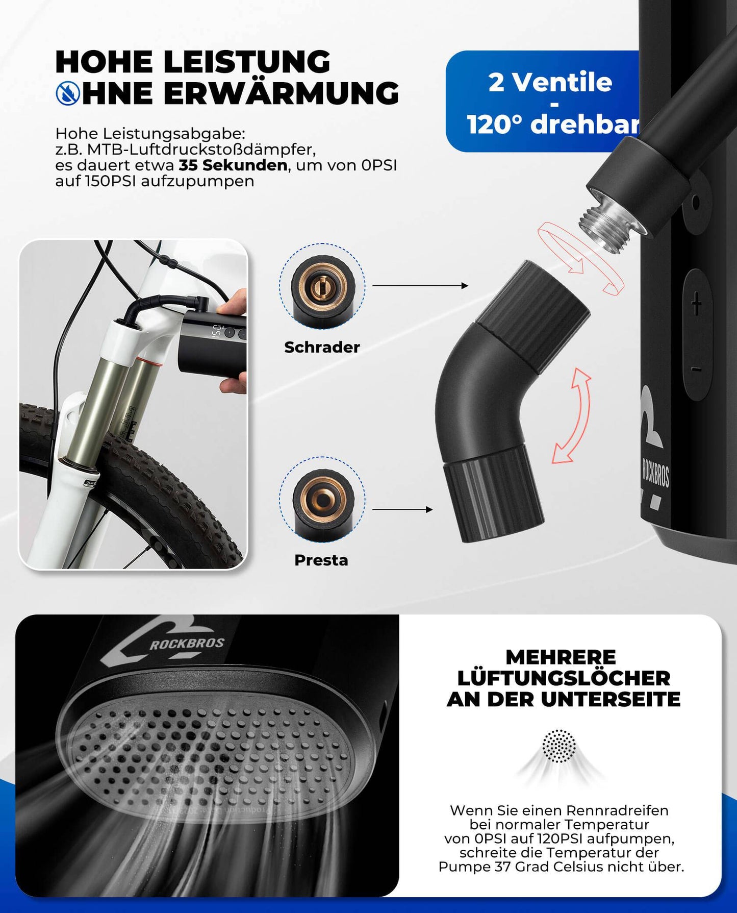 Mini Electric Rechargeable Air Pump with LED Display