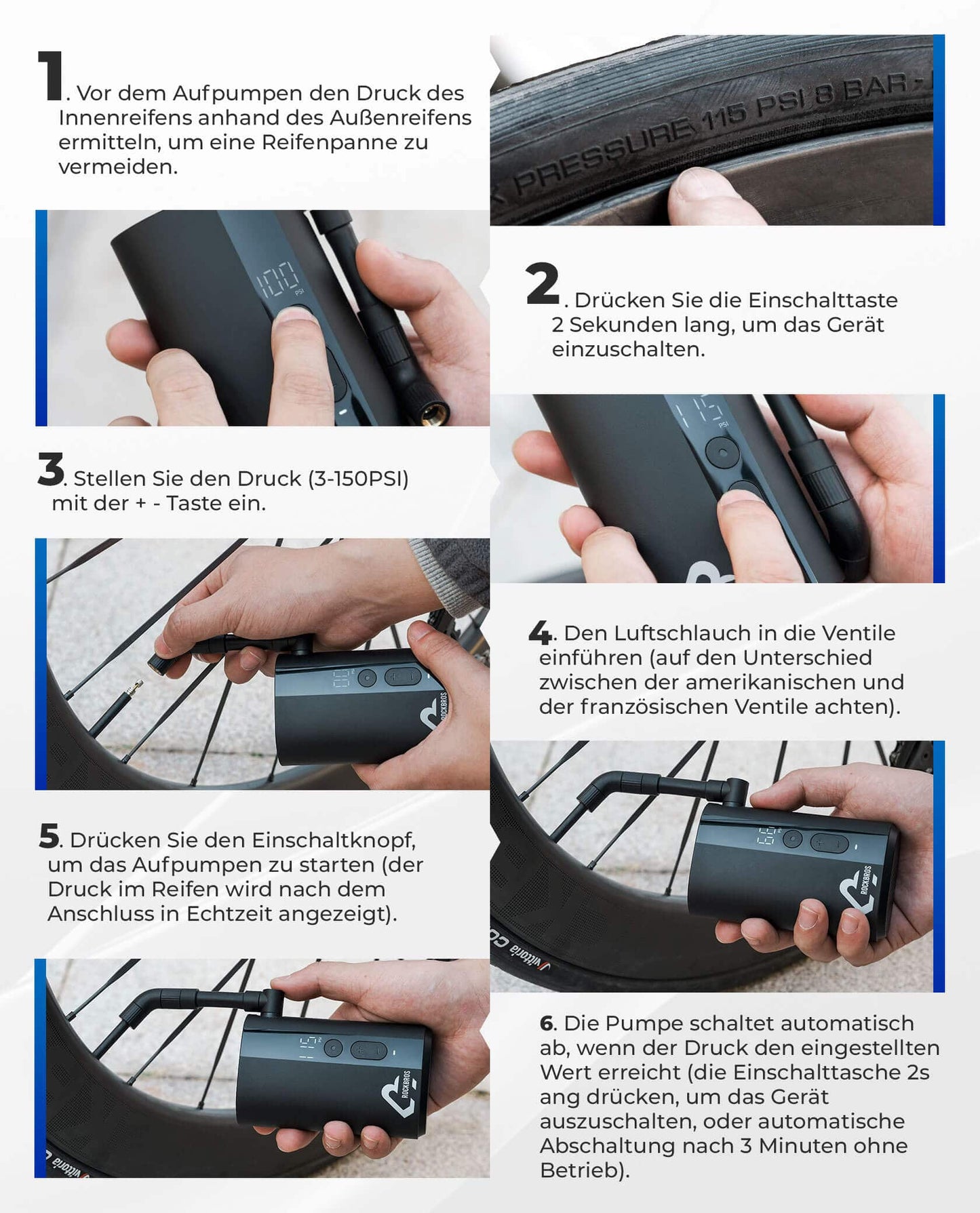 Mini Electric Rechargeable Air Pump with LED Display