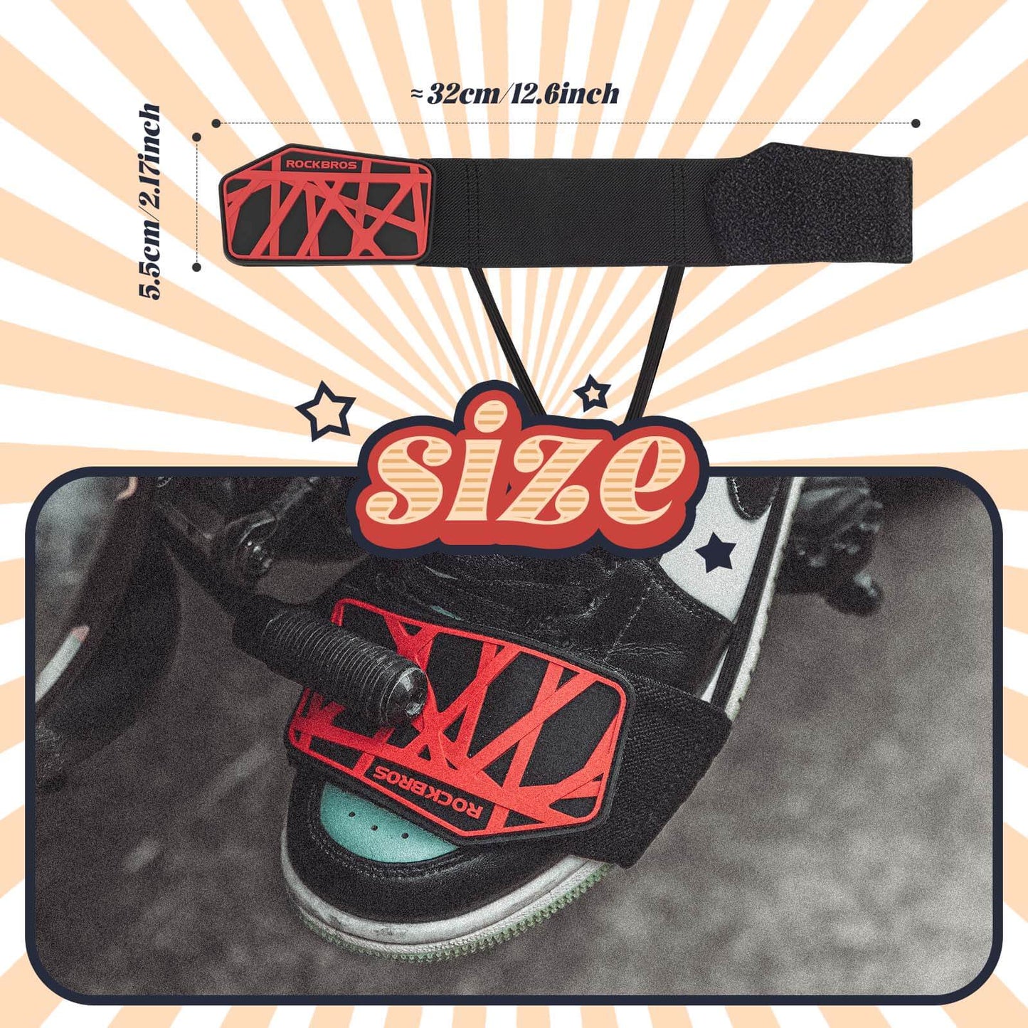 ROCKBROS mótorhjólaskiptihlíf með hálkuvörn, stillanleg skóhlíf, mótorhjólaaukabúnaður
