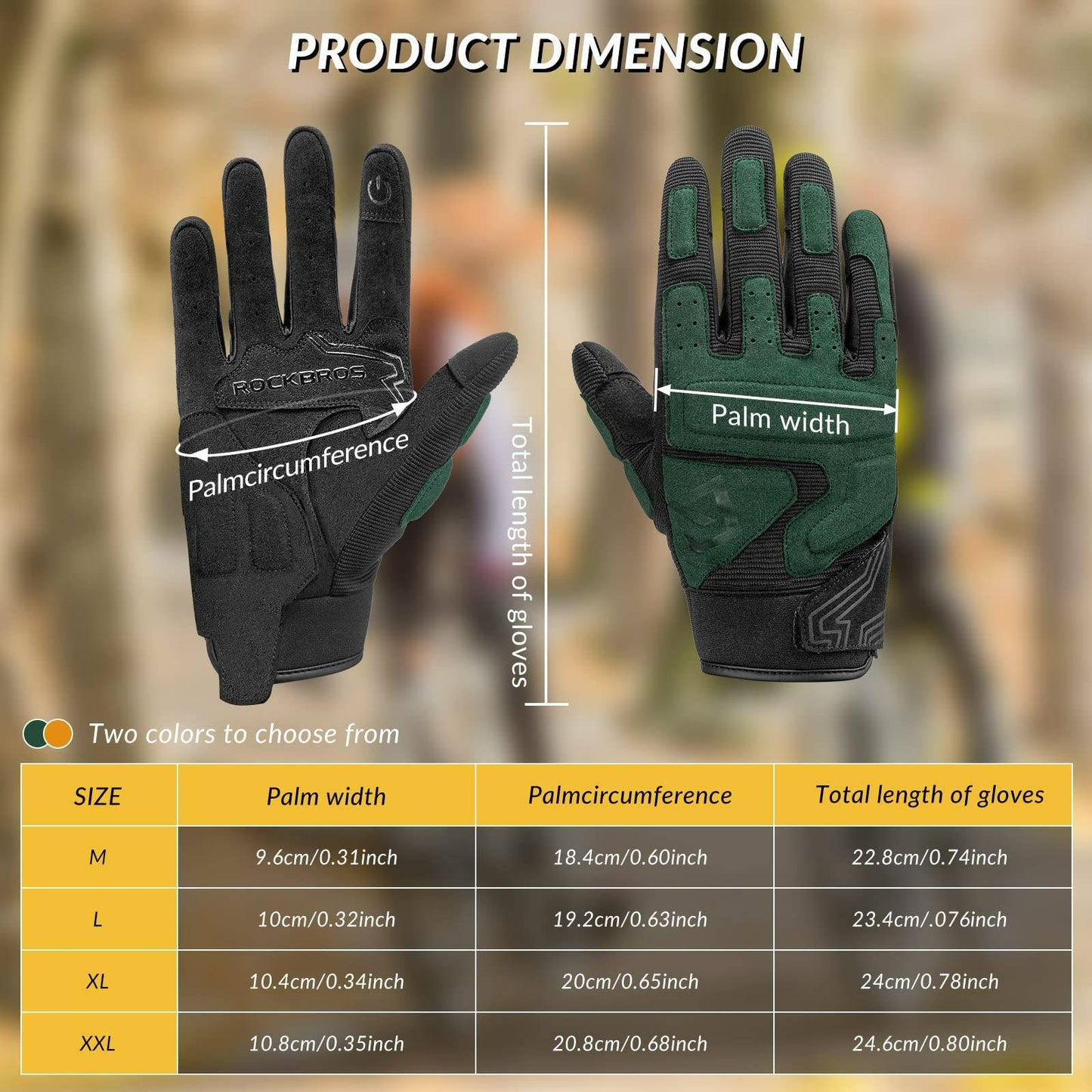 ROCKBROS Motorcycle Gloves Windproof Touchscreen Men's Gloves