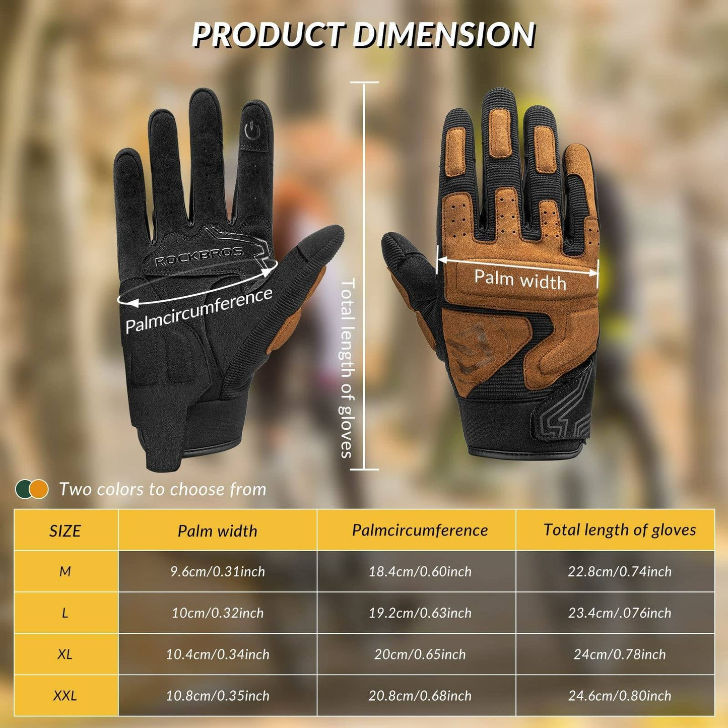 ROCKBROS Motorcycle Gloves Windproof Touchscreen Men's Gloves