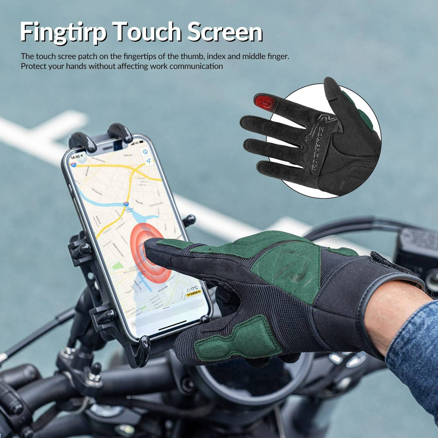 ROCKBROS Motorcycle Gloves Windproof Touchscreen Men's Gloves