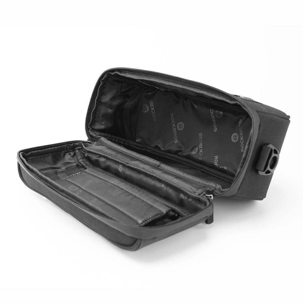 ROCKBROS Multifunctional Bicycle Handlebar Bag with PVC Touchscreen and Shoulder Strap