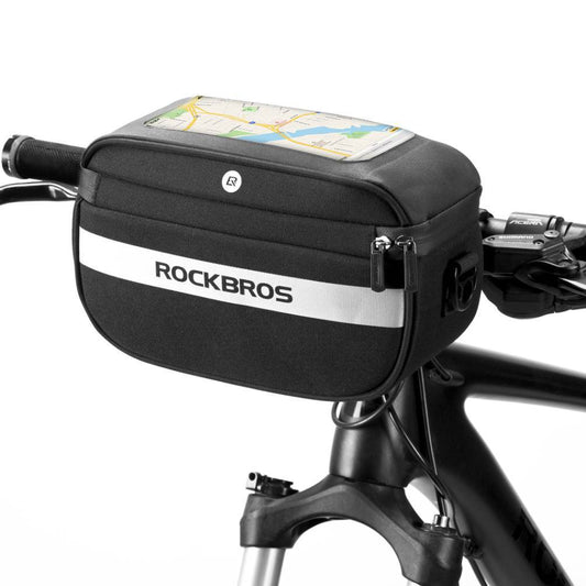 ROCKBROS Multifunctional Bicycle Handlebar Bag with PVC Touchscreen and Shoulder Strap