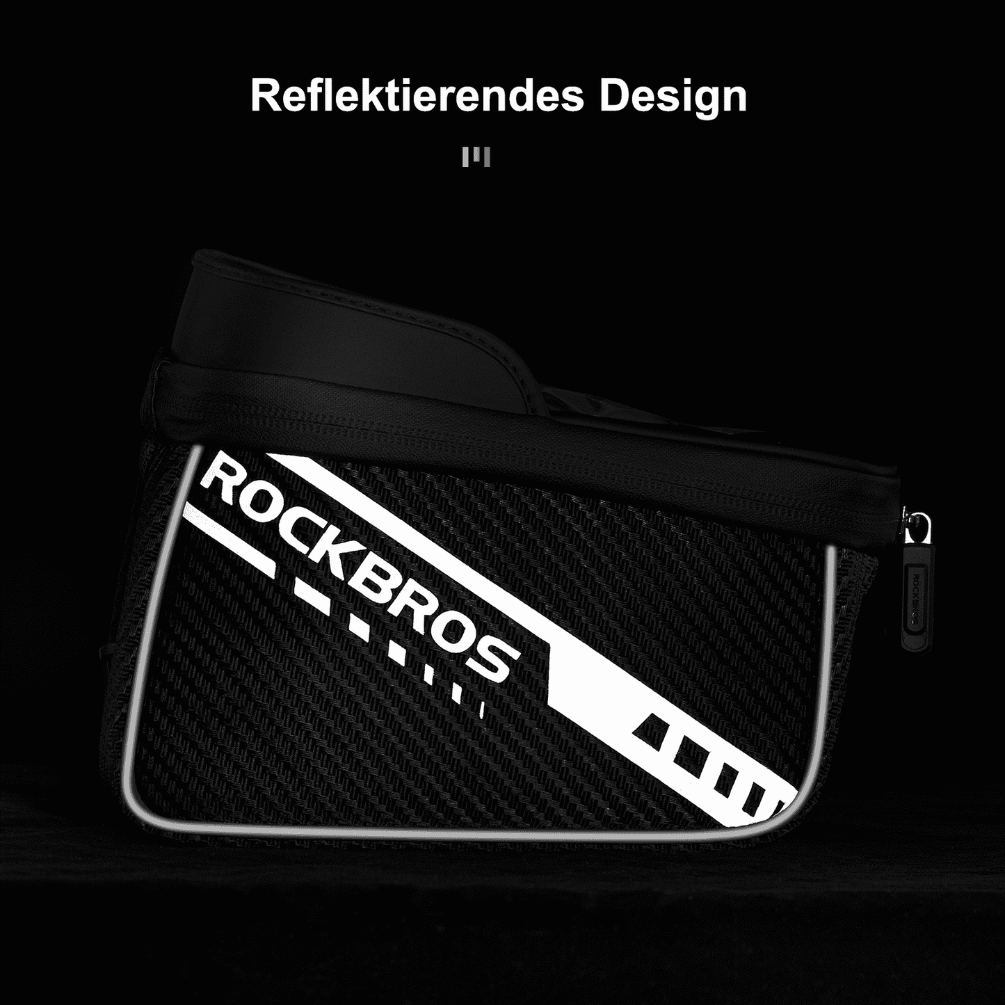 ROCKBROS Top Tube Bag with TPU Touchscreen, Side Pocket Design, 1L