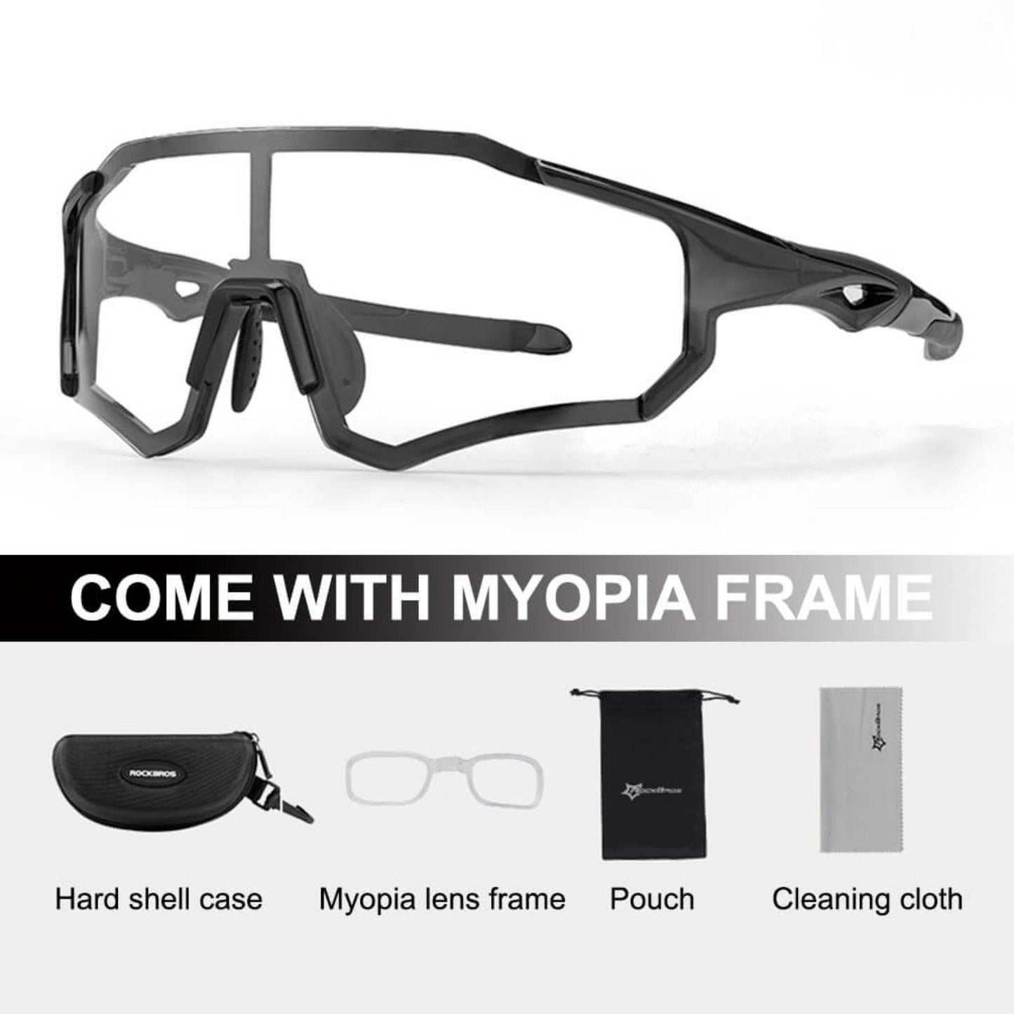 ROCKBROS Photochrome Radsport Brille mit UV400 Schutz