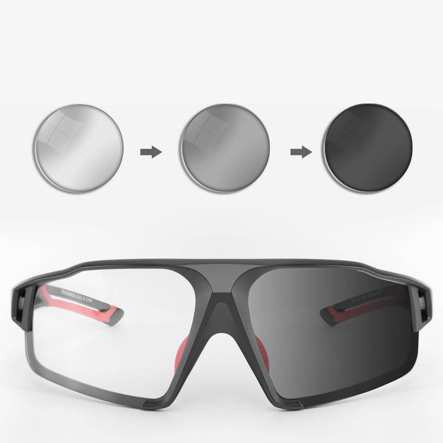 ROCKBROS ljóskróm sólgleraugu fyrir útivist, unisex