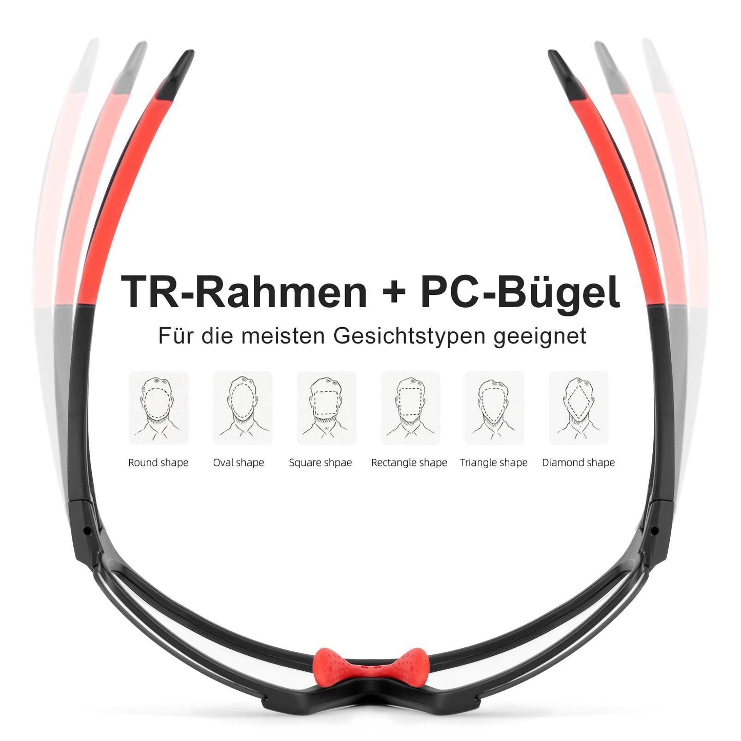 ROCKBROS ljóskróm sólgleraugu fyrir útivist, unisex