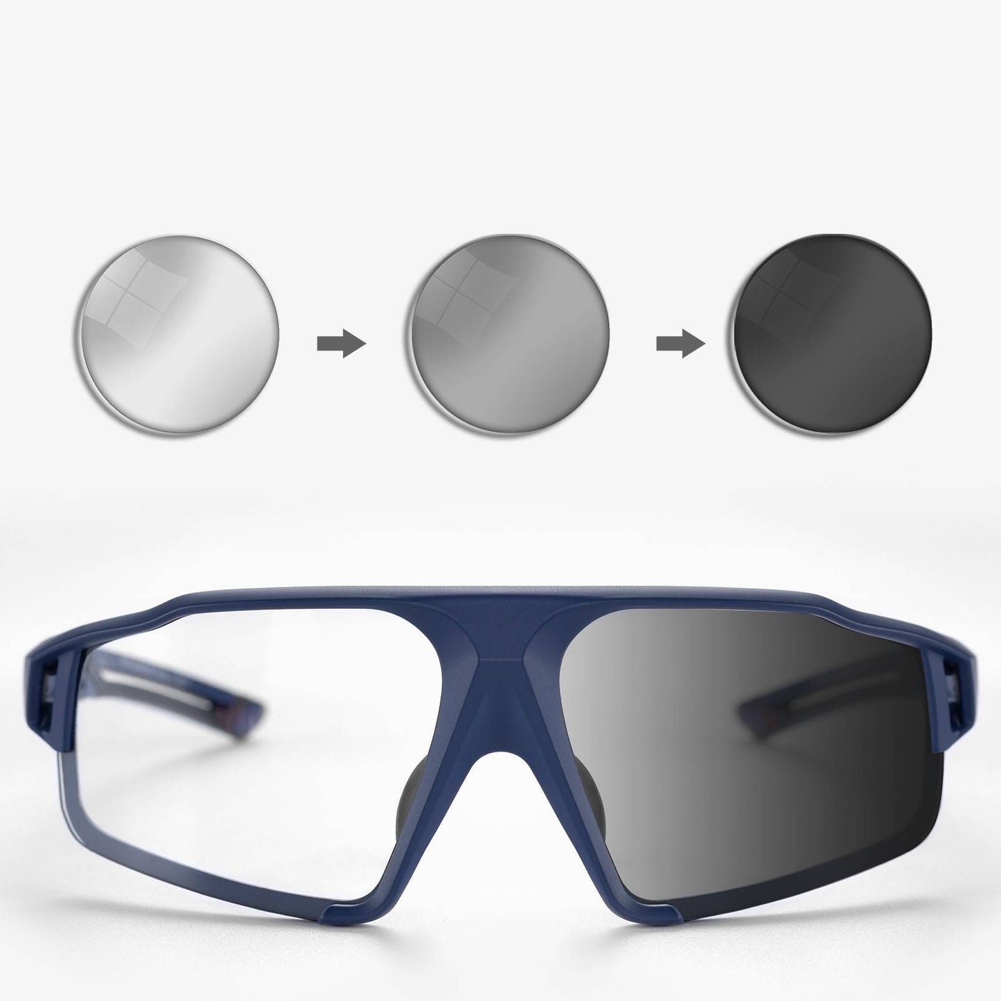 ROCKBROS ljóskróm sólgleraugu fyrir útivist, unisex