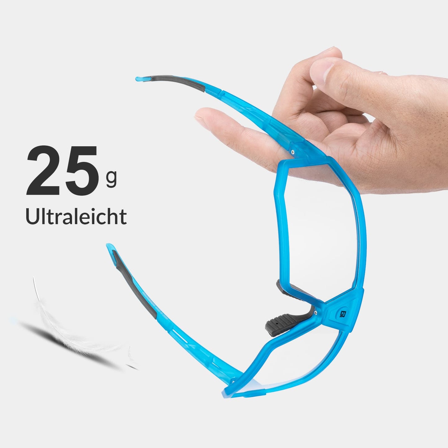 ROCKBROS Photochrome Sonnenbrille UV400-Schutz Fahrradbrille Unisex Blau