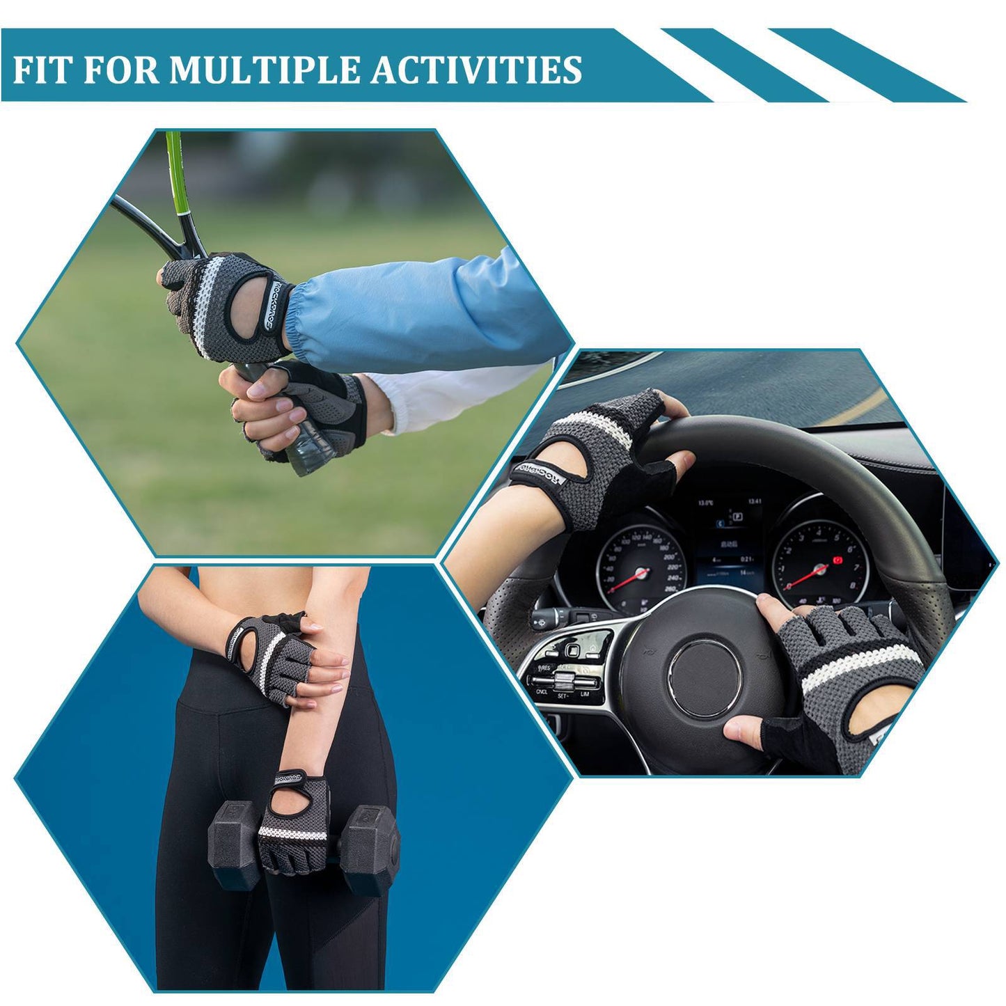 ROCKBROS Cycling Half Finger Gloves Universal Training Gloves