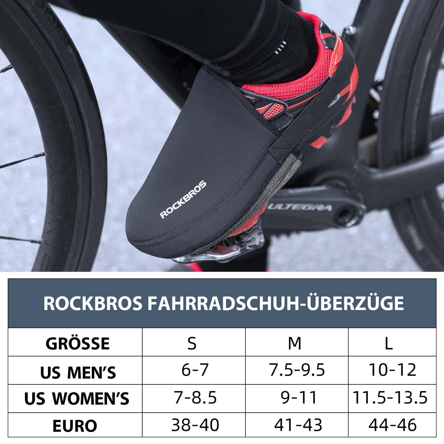 ROCKBROS Radsport Überschuhe Wasserabweisend Kevlar Fahrrad Shoe Cover
