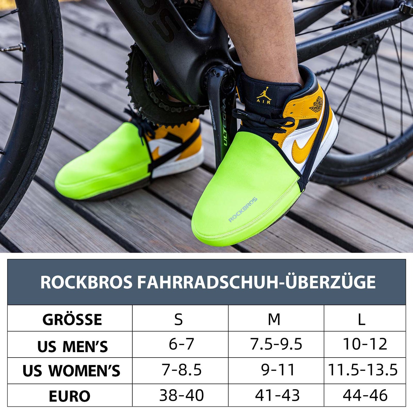 ROCKBROS Radsport Überschuhe Wasserabweisend Kevlar Fahrrad Shoe Cover
