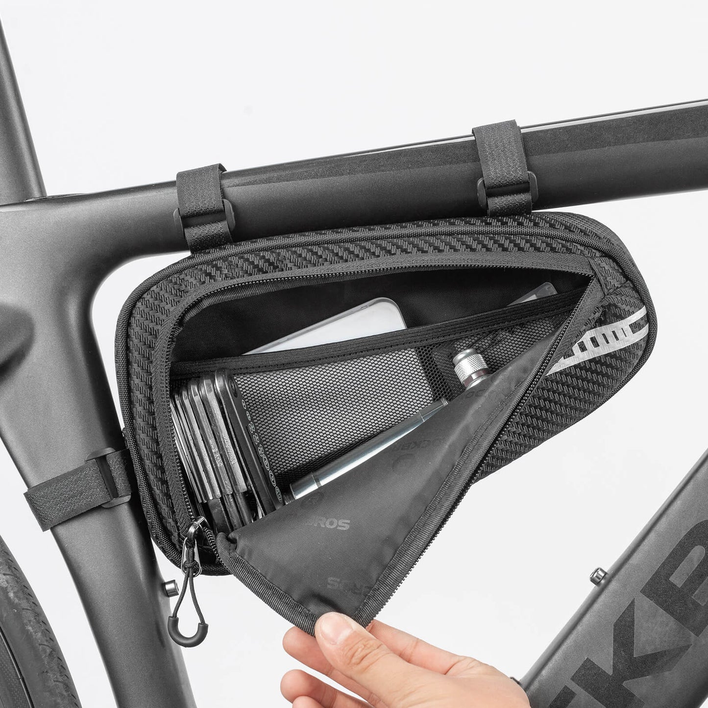 ROCKBROS Waterproof Frame Bag, Triangle Bag for MTB &amp; Road Bikes, 1.2L