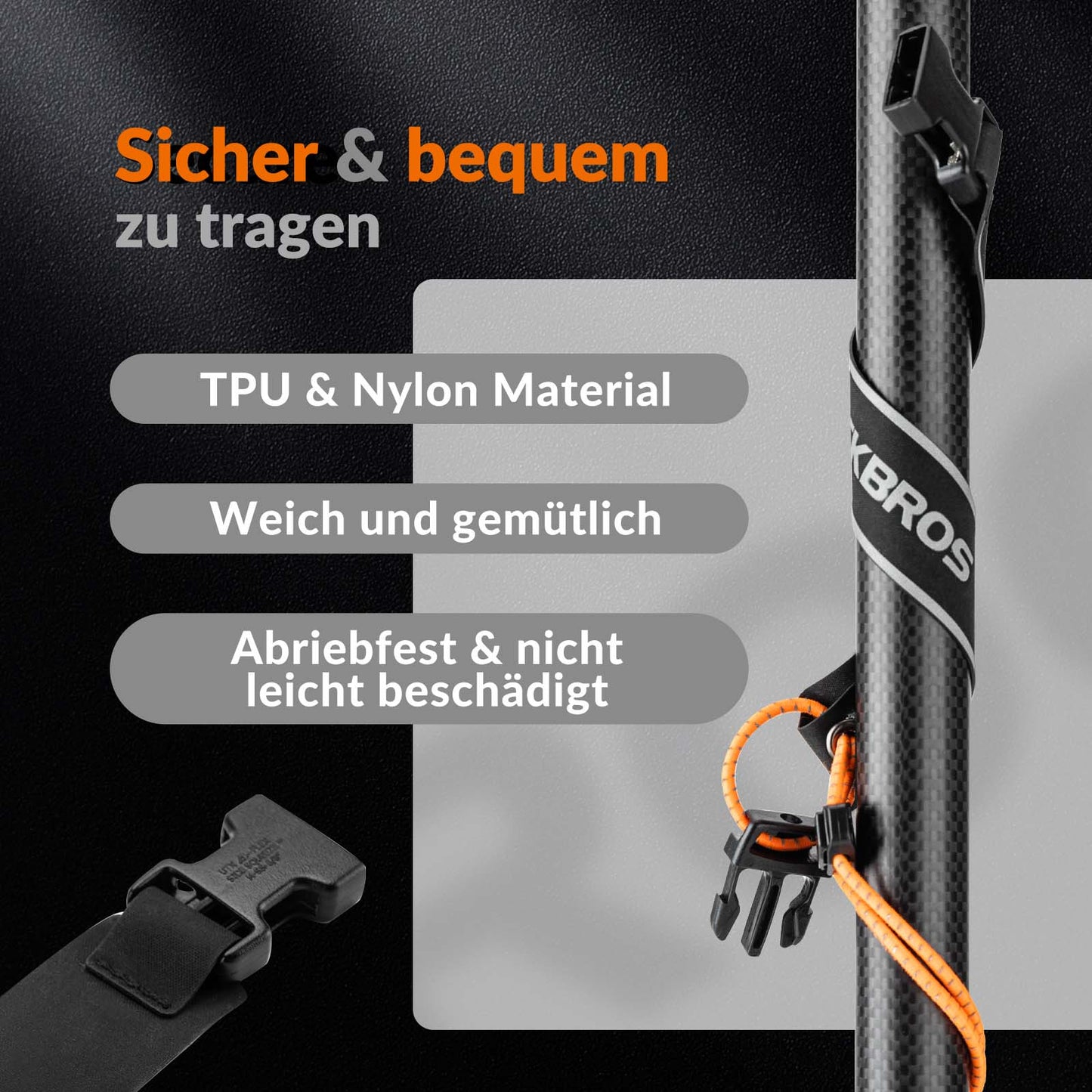 ROCKBROS teygjanleg endurskinsbönd fyrir reiðhjól, 1 par