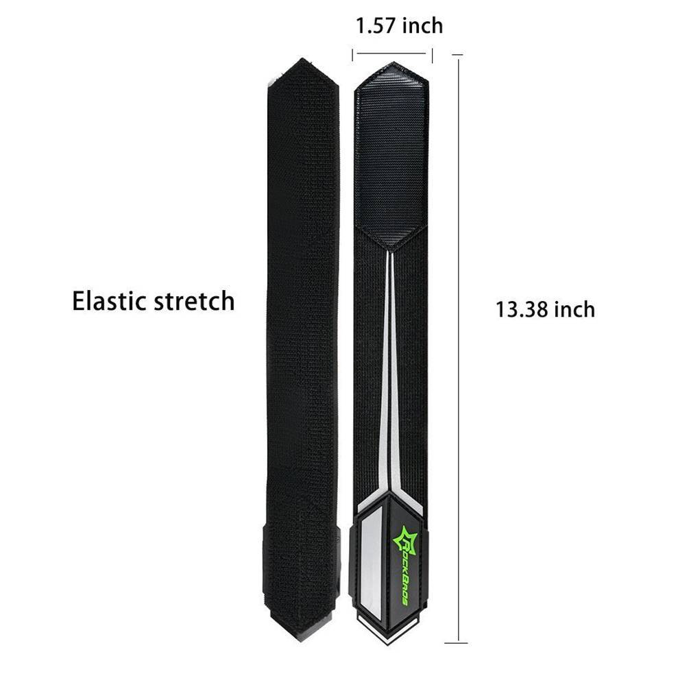 ROCKBROS Reflektorbänder Hosenband mit Klettverschluss 1 Paar Schwarz