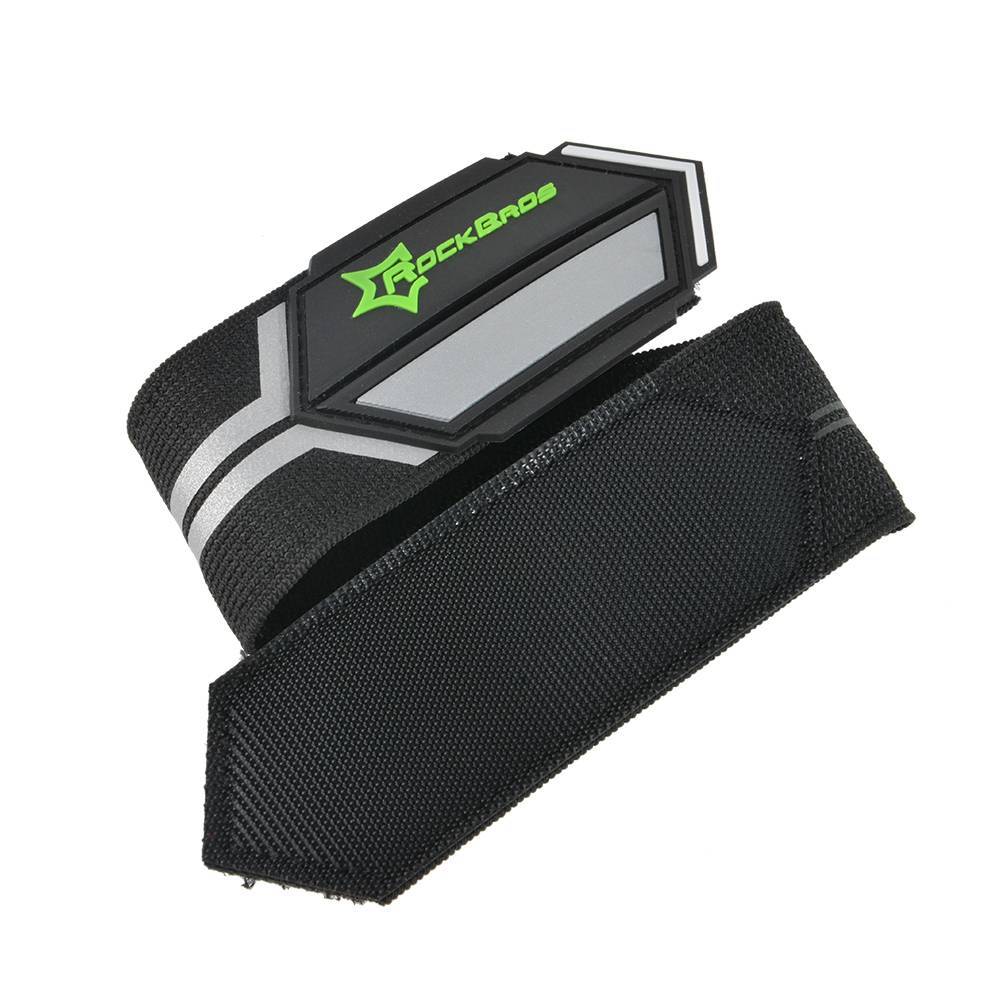 ROCKBROS Reflektorbänder Hosenband mit Klettverschluss 1 Paar Schwarz