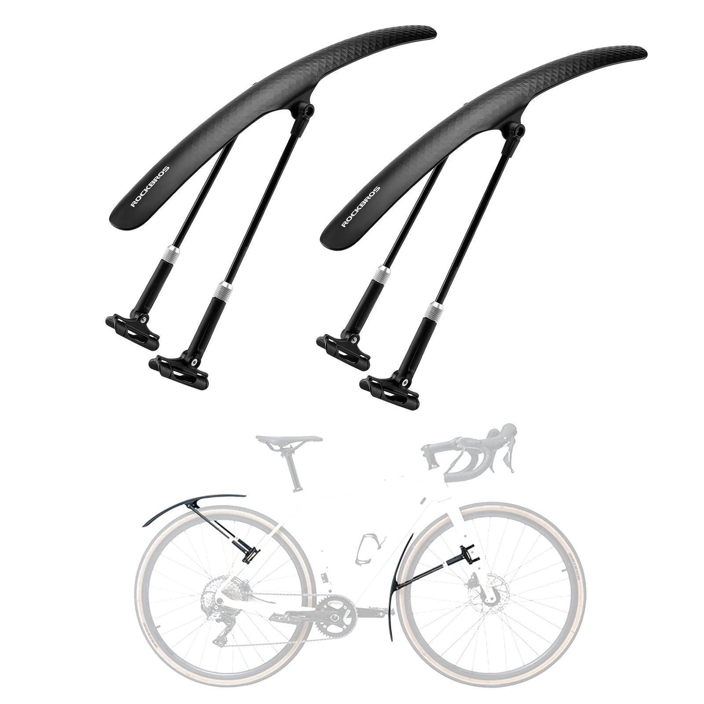 ROCKBROS Road Bike Mudguard Set for 27.5 Inch Bicycles Quick-Release