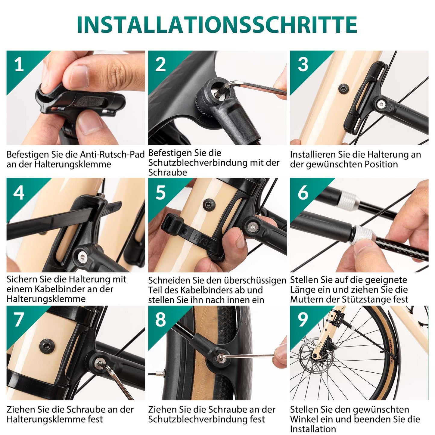 ROCKBROS Road Bike Mudguard Set for 27.5 Inch Bicycles Quick-Release