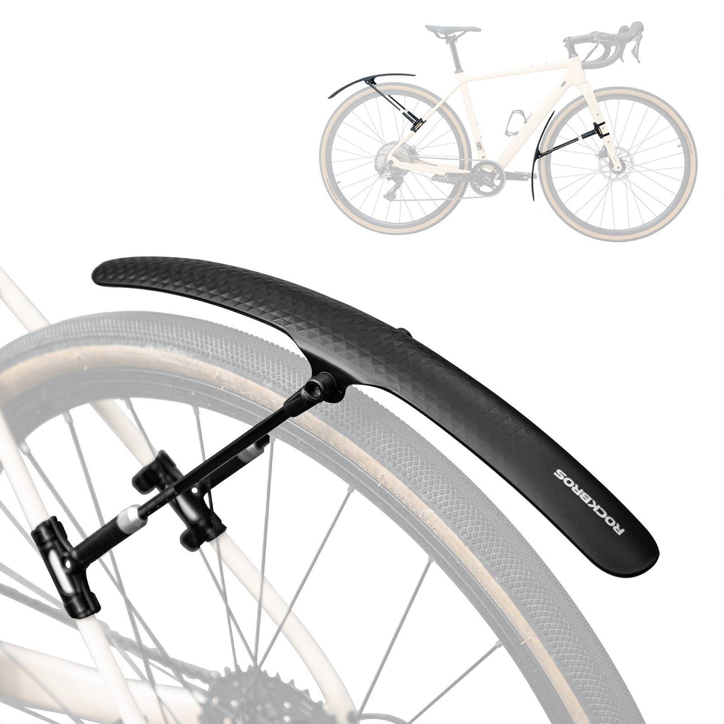 ROCKBROS Road Bike Mudguard Set for 27.5 Inch Bicycles Quick-Release