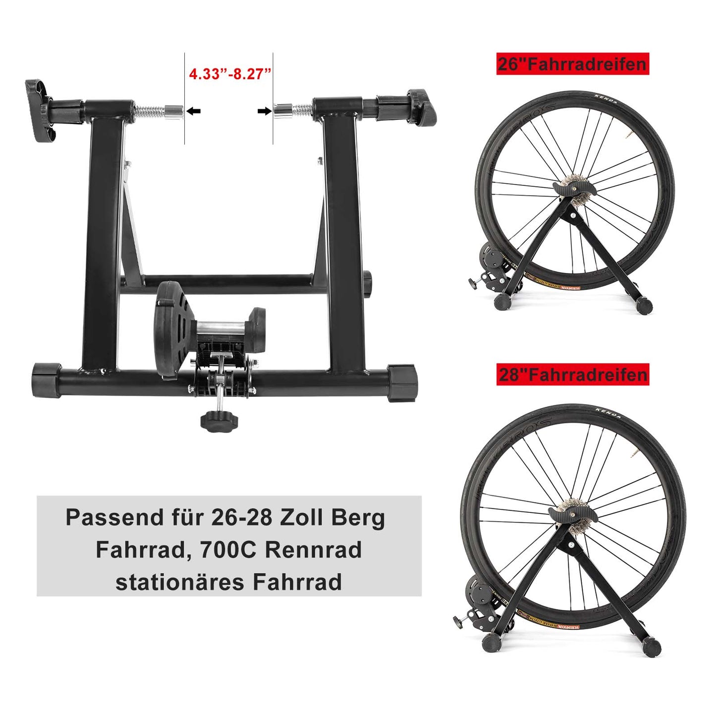 ROCKBROS Rollentrainer Magnetisches Indoor-Bike-Trainingsgerät Faltbar
