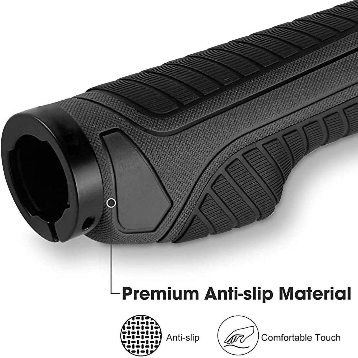 ROCKBROS reiðhjólahandföng úr gúmmíi með læsingarhönnun fyrir fjallahjól