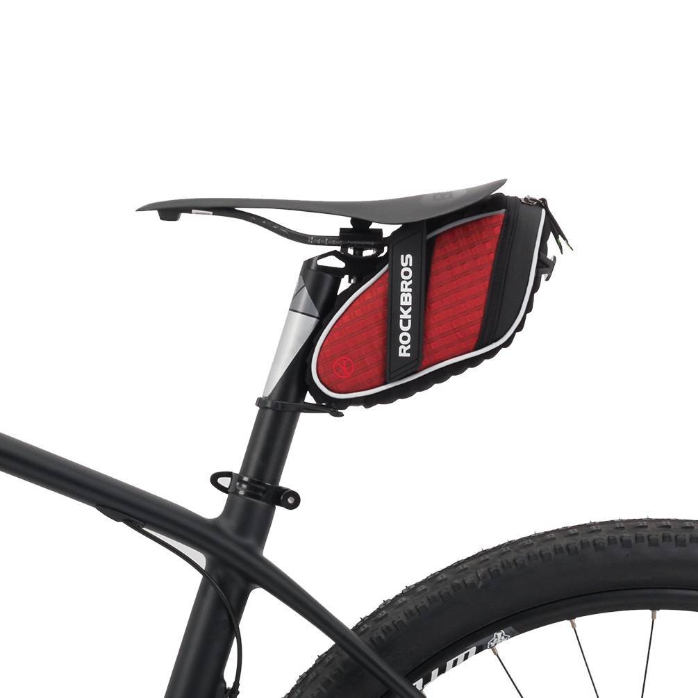 ROCKBROS Saddlebags Bicycle Seat Bags with Rear Light Mount 1L