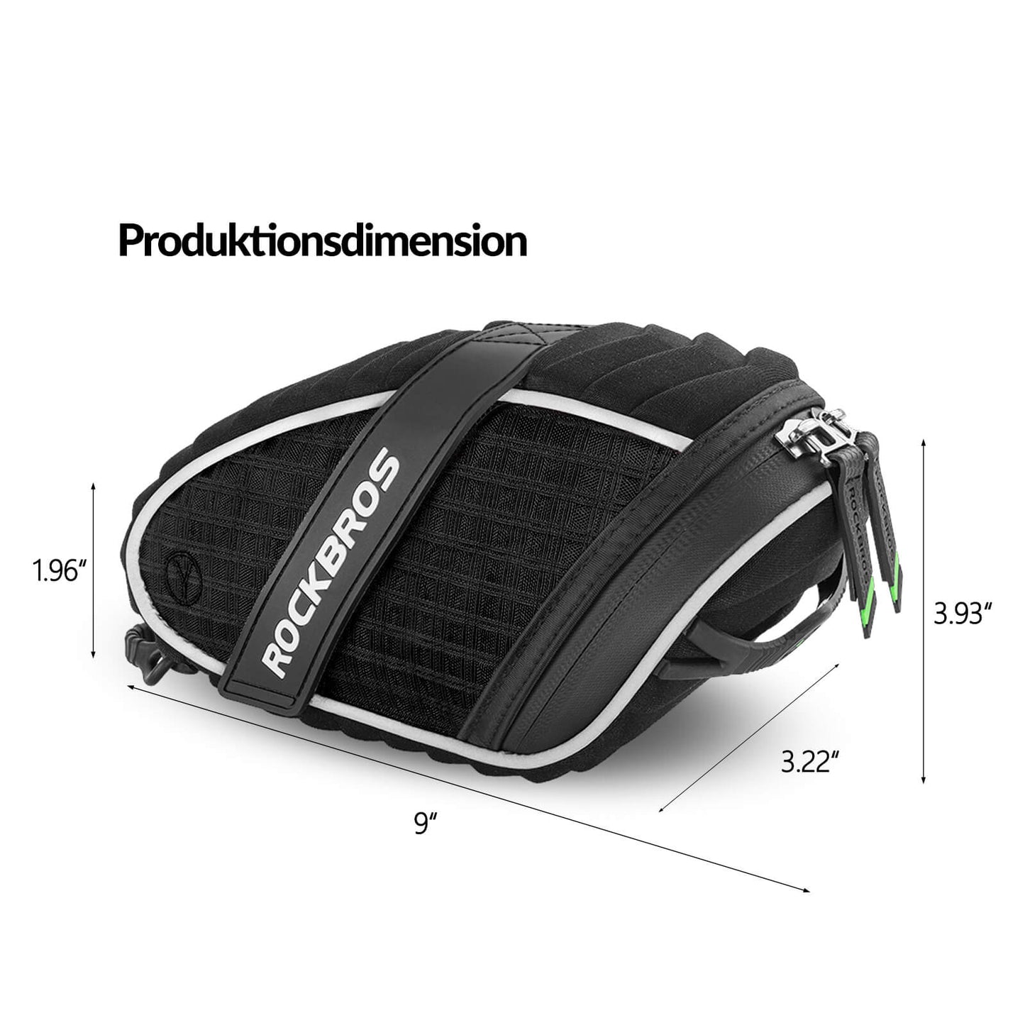 ROCKBROS Saddlebags Bicycle Seat Bags with Rear Light Mount 1L