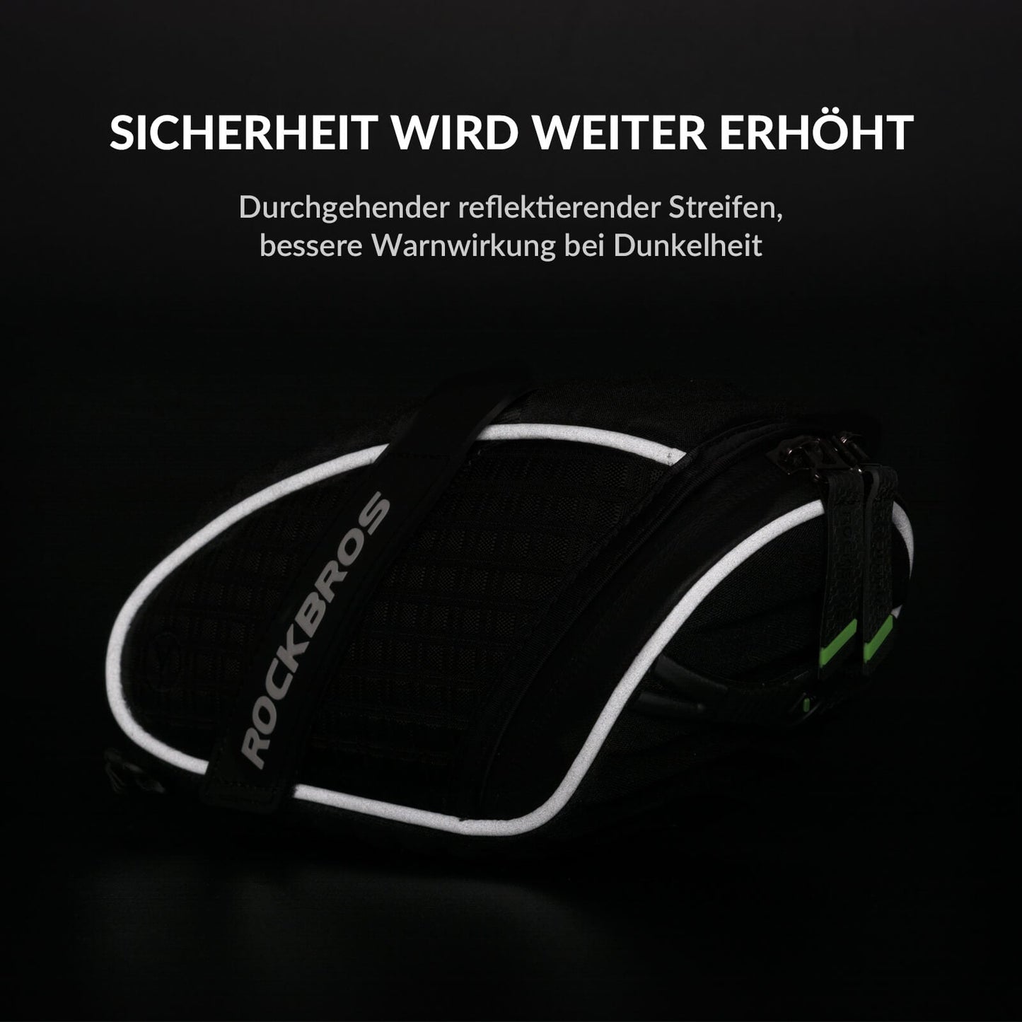 ROCKBROS Saddlebags Bicycle Seat Bags with Rear Light Mount 1L