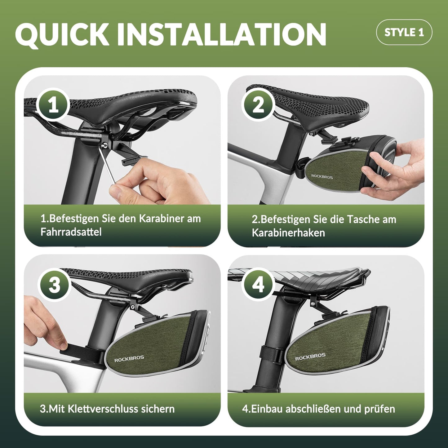 ROCKBROS Saddlebags Water-Repellent Tool Bag 2024 New Style