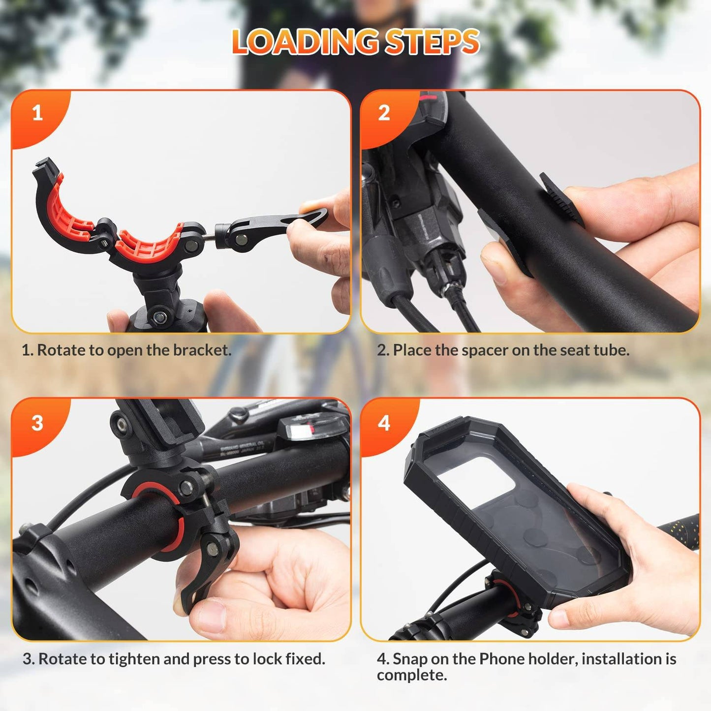 ROCKBROS Smartphone Halterung 360° Drehbar für 6,8 Zoll Smartphone