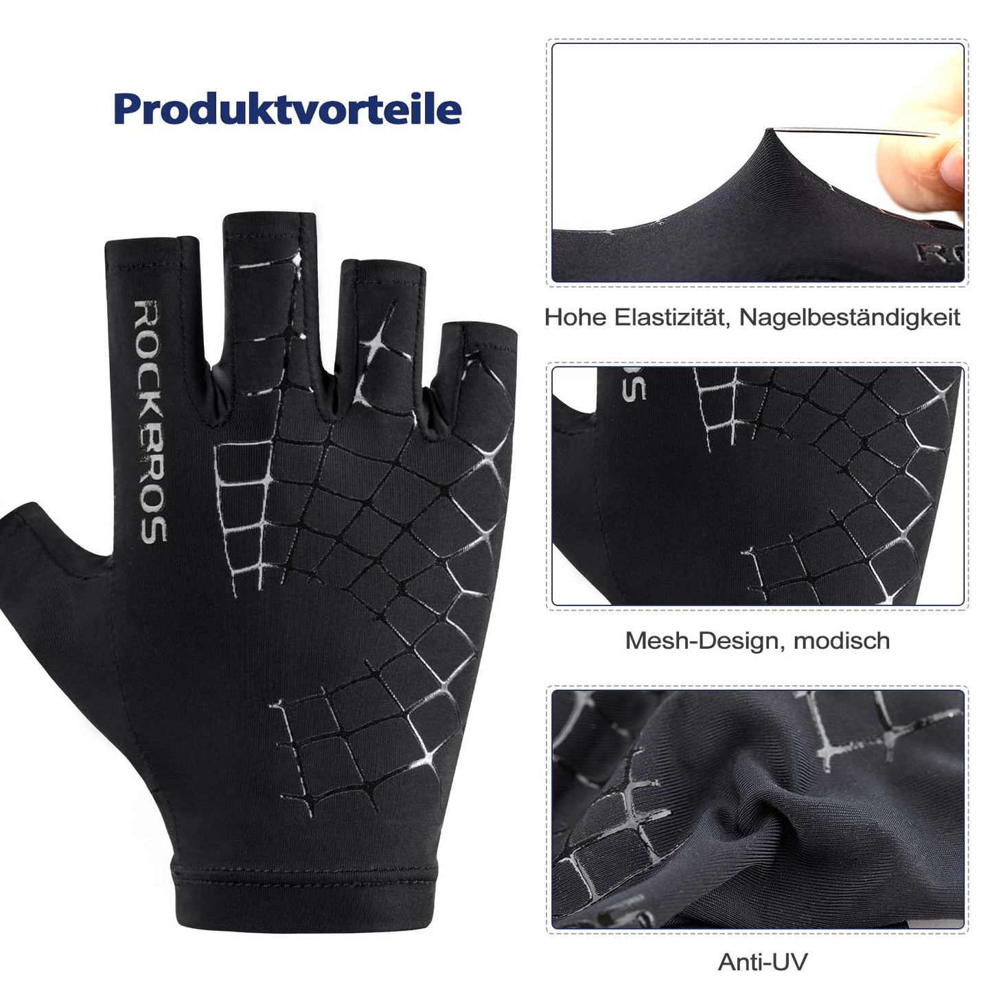 ROCKBROS Summer Breathable Sports Cycling Gloves for Men and Women