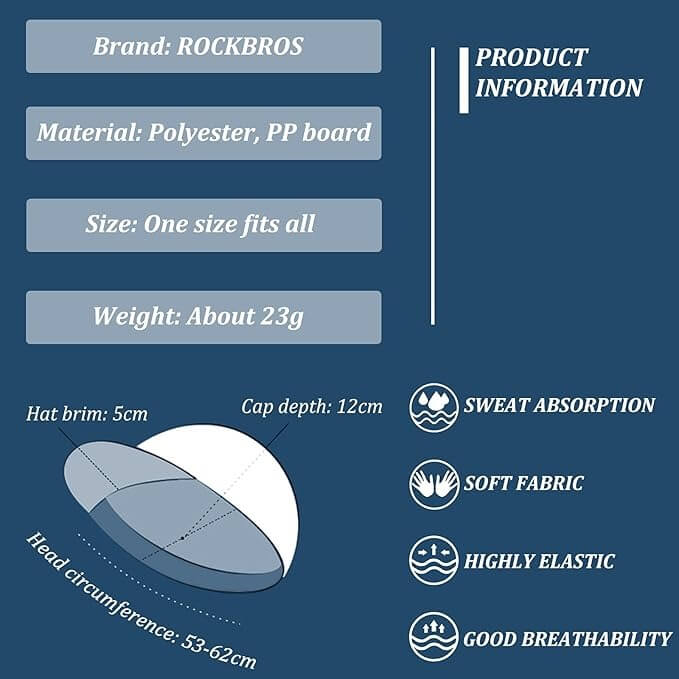 ROCKBROS Summer Cycling Cap UV Protection Cycling Hat for Outdoor Sports