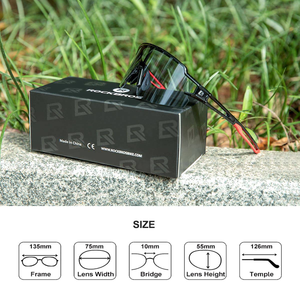 ROCKBROS Sunglasses for Men &amp; Women, UV Protection Cycling Glasses 