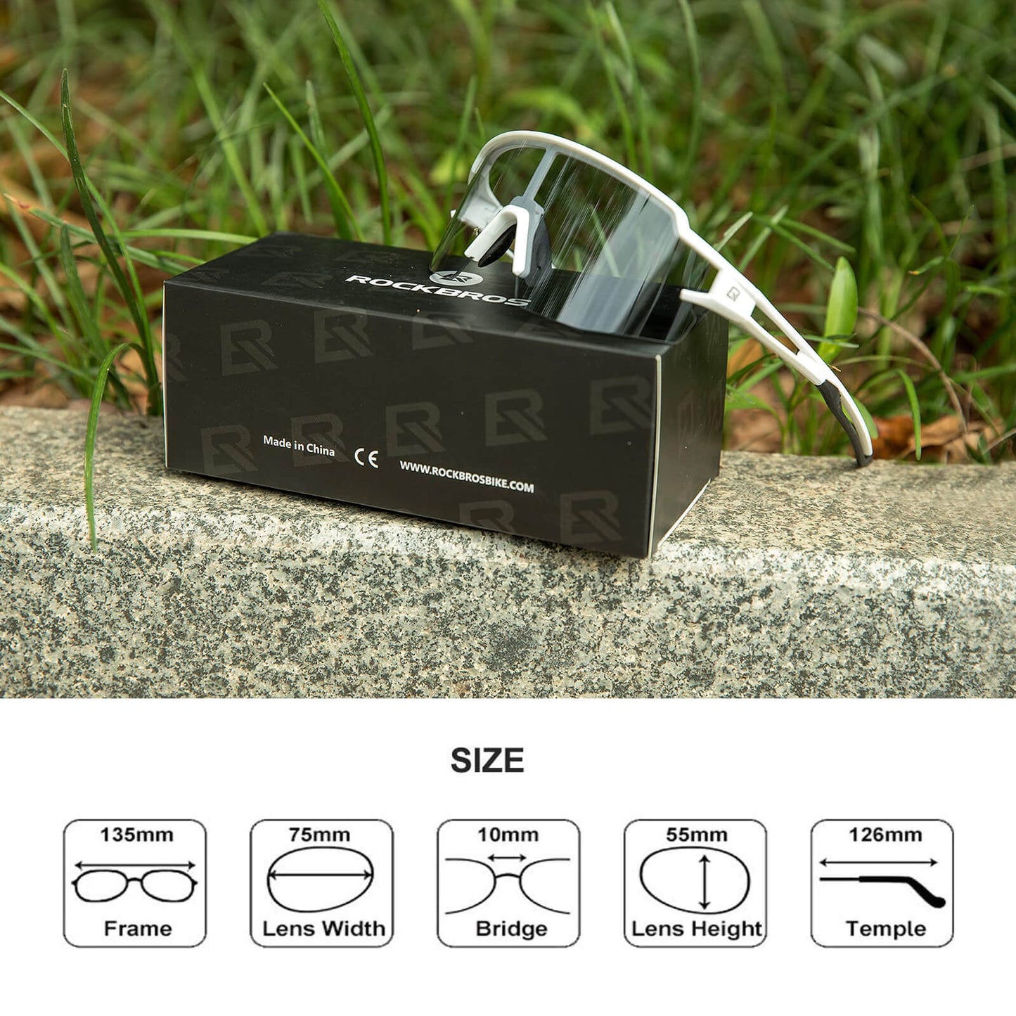 ROCKBROS Sunglasses for Men &amp; Women, UV Protection Cycling Glasses 