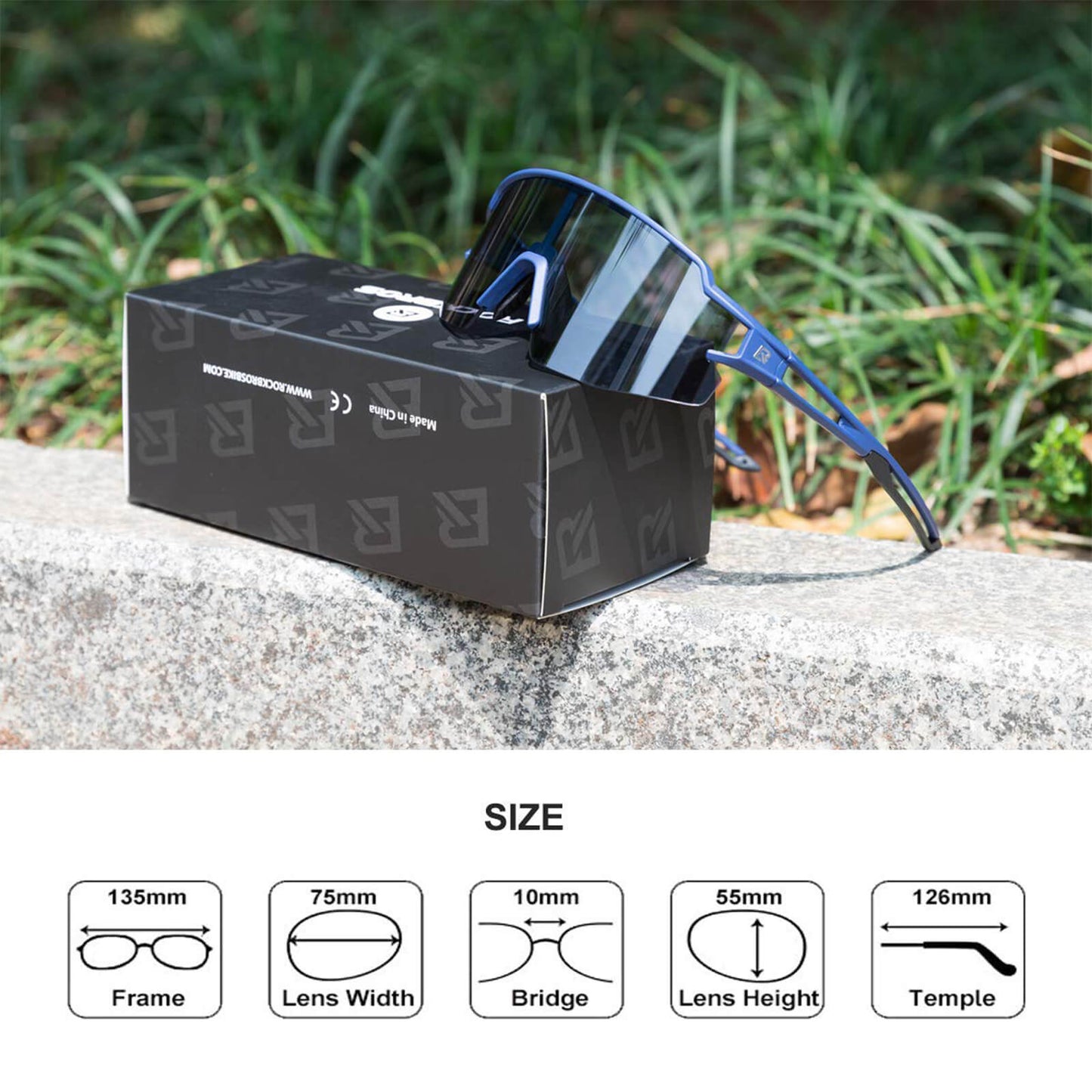 ROCKBROS Sunglasses for Men &amp; Women, UV Protection Cycling Glasses 