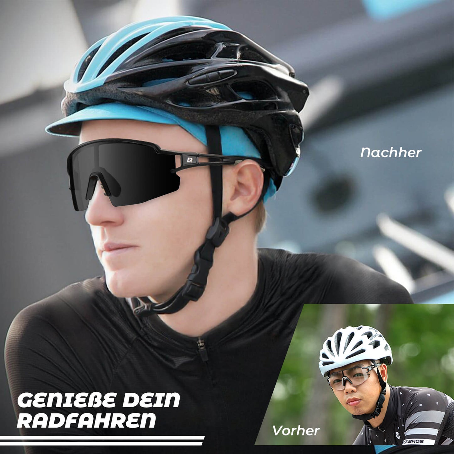 ROCKBROS Sunglasses for Men &amp; Women, UV Protection Cycling Glasses 